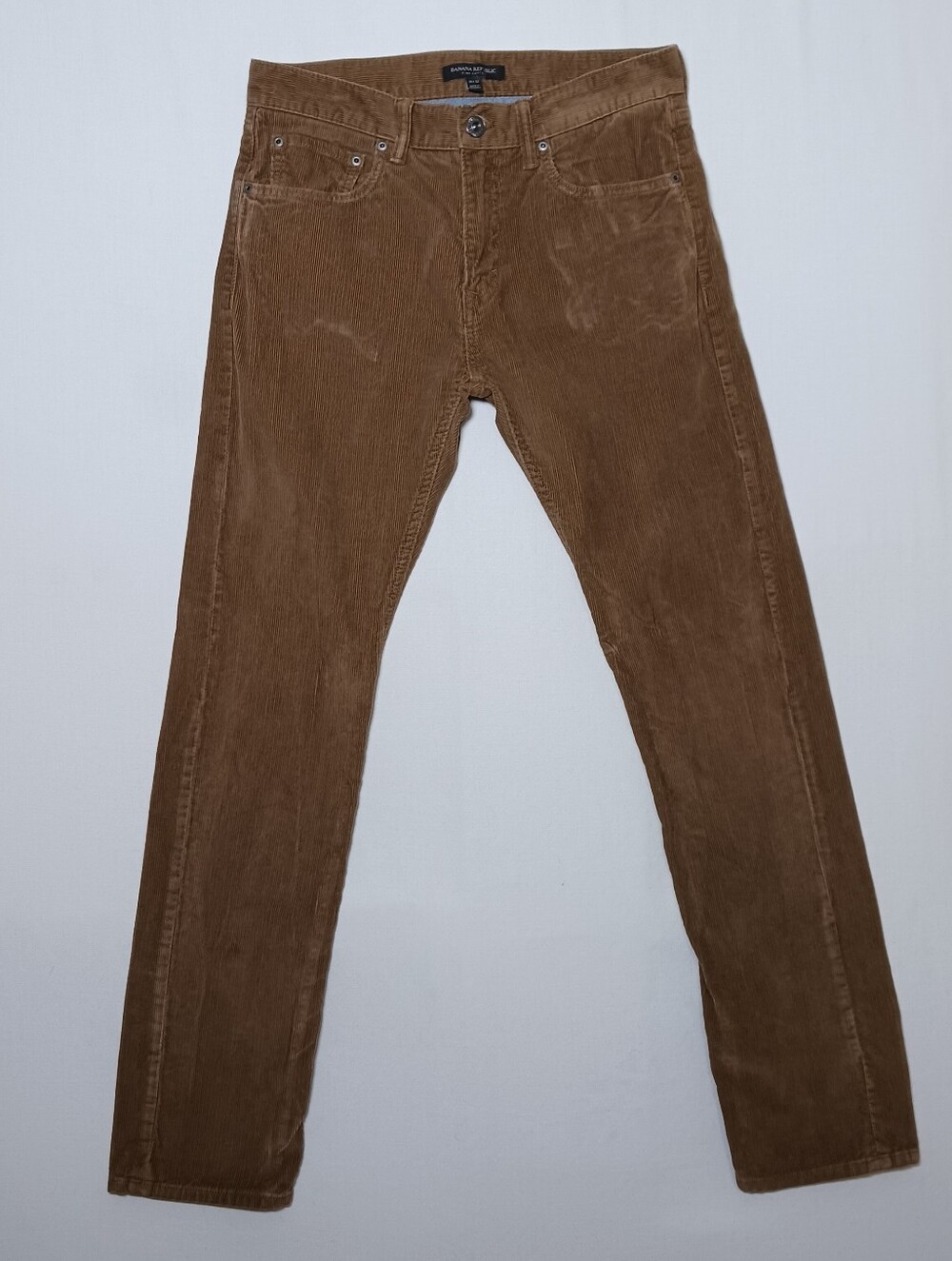 Banana Republic Mens Pima Cotton 5 Pocket Corduroy Pants 31X32 Acorn